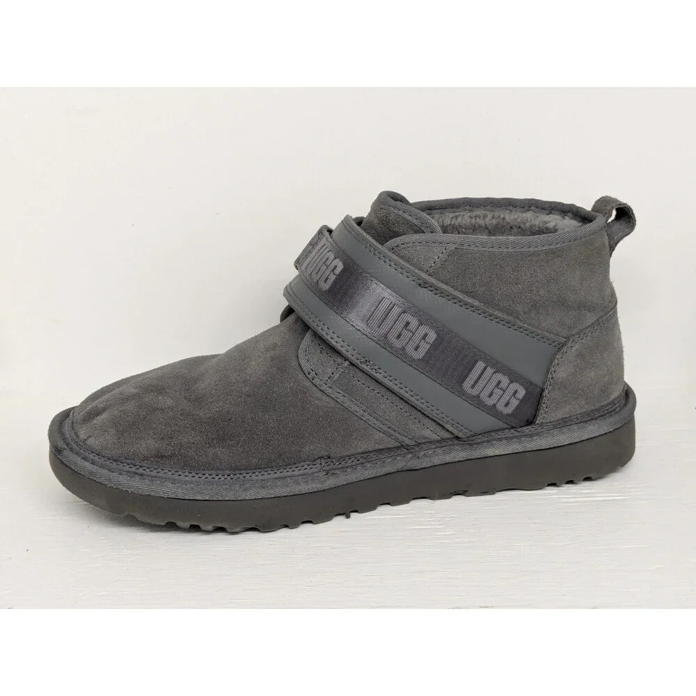 UGG Neumel Snapback Men’s Boots Metal Grey Suede Size 12 Winter Shoes